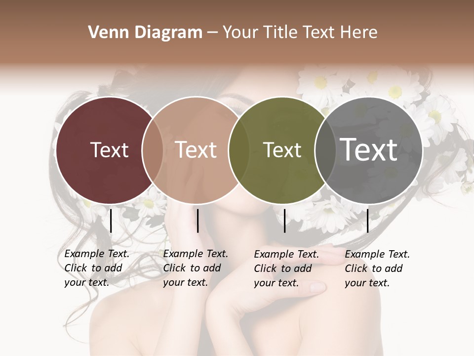 Chamomile Glamour Brown Hair PowerPoint Template