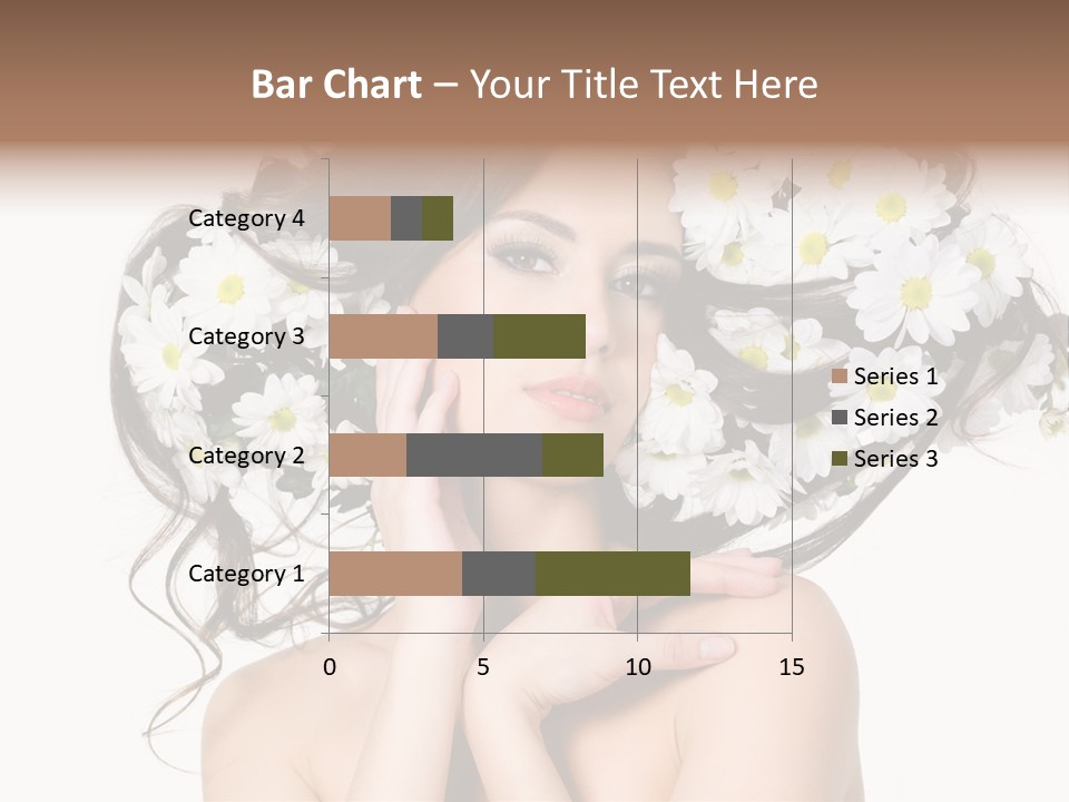 Chamomile Glamour Brown Hair PowerPoint Template