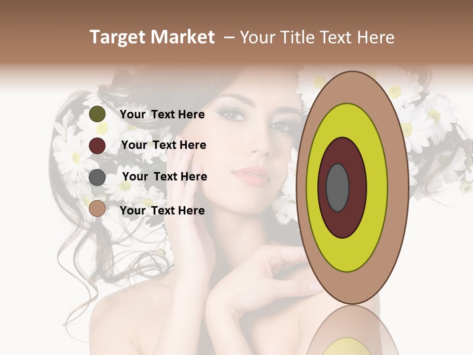 Chamomile Glamour Brown Hair PowerPoint Template