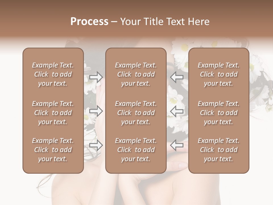 Chamomile Glamour Brown Hair PowerPoint Template