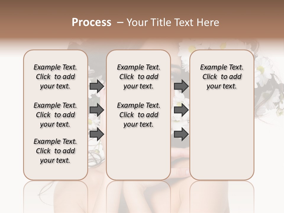 Chamomile Glamour Brown Hair PowerPoint Template