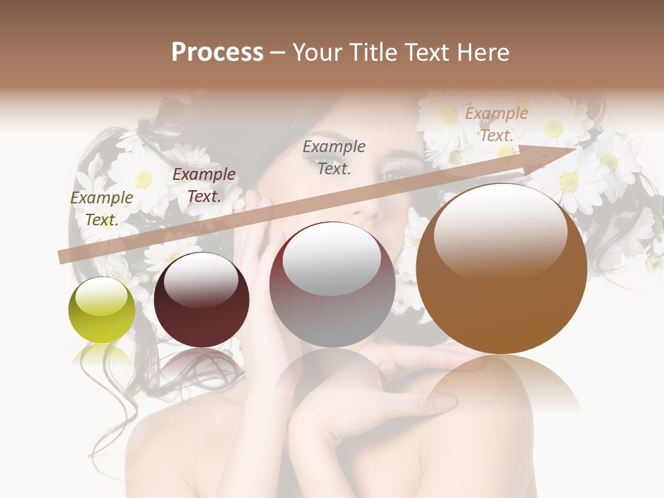 Chamomile Glamour Brown Hair PowerPoint Template