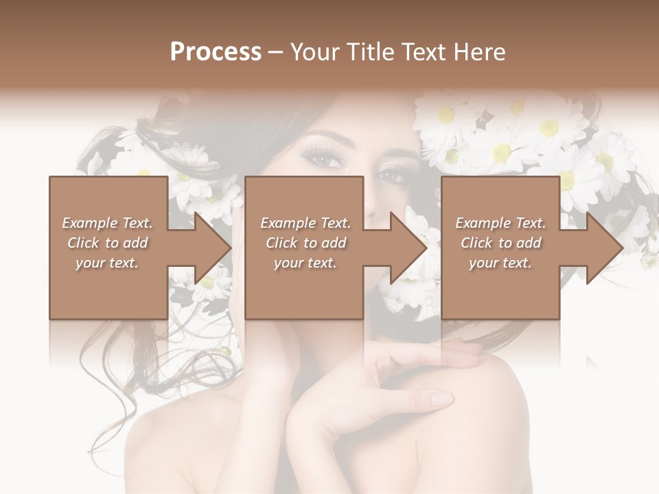 Chamomile Glamour Brown Hair PowerPoint Template