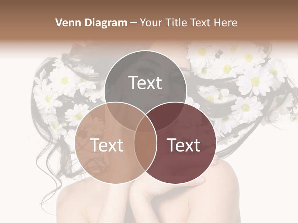 Chamomile Glamour Brown Hair PowerPoint Template