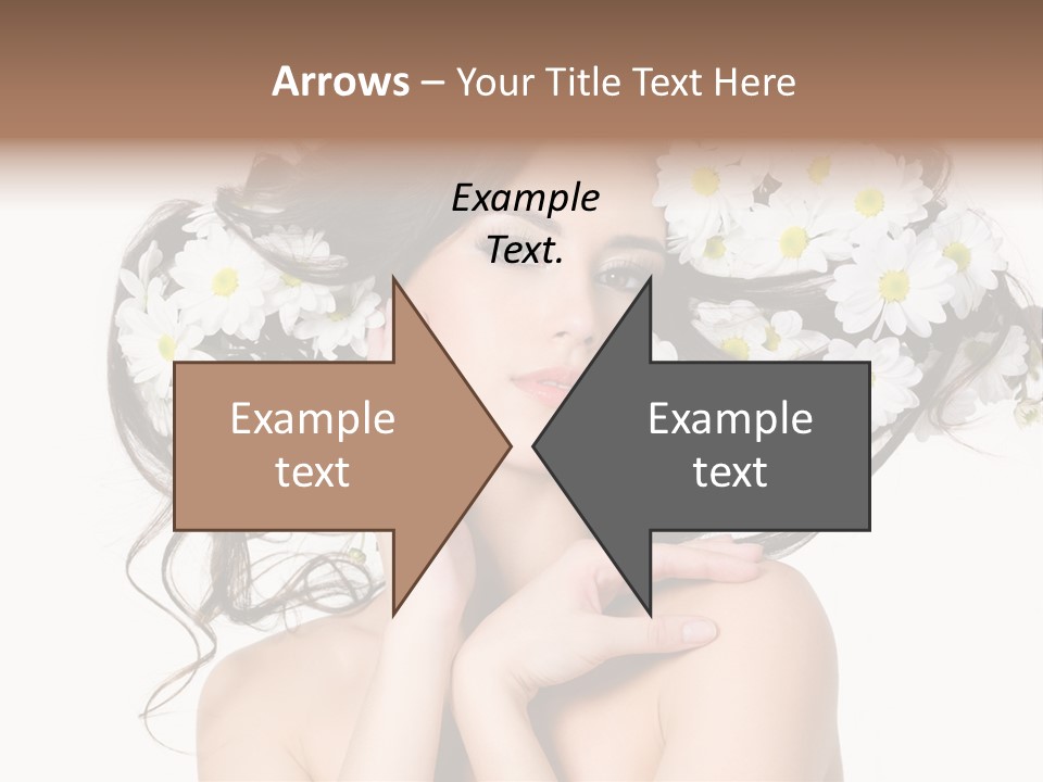 Chamomile Glamour Brown Hair PowerPoint Template