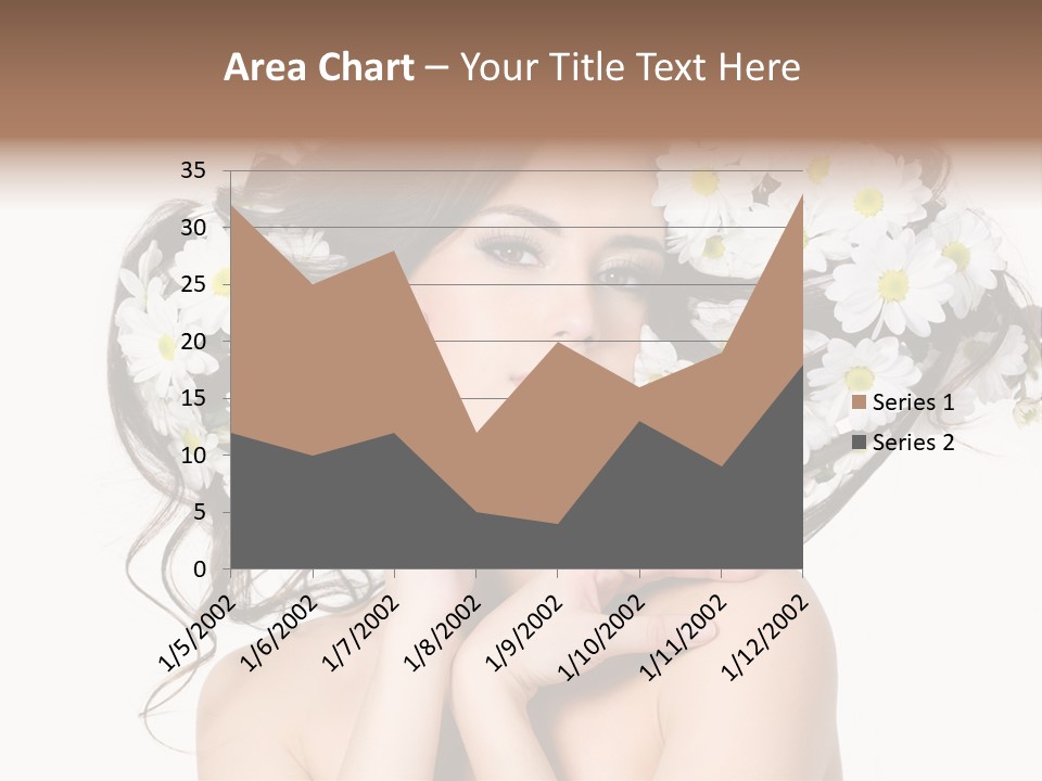 Chamomile Glamour Brown Hair PowerPoint Template
