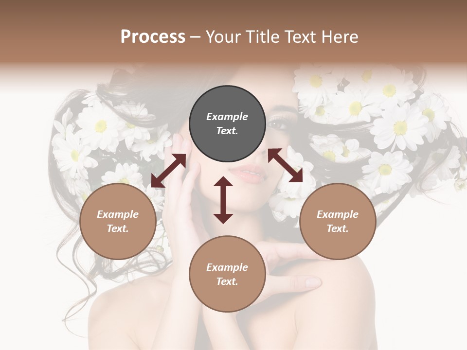 Chamomile Glamour Brown Hair PowerPoint Template
