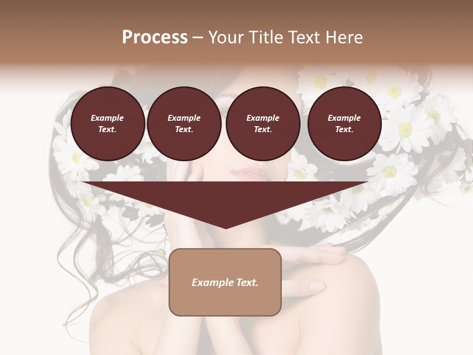 Chamomile Glamour Brown Hair PowerPoint Template