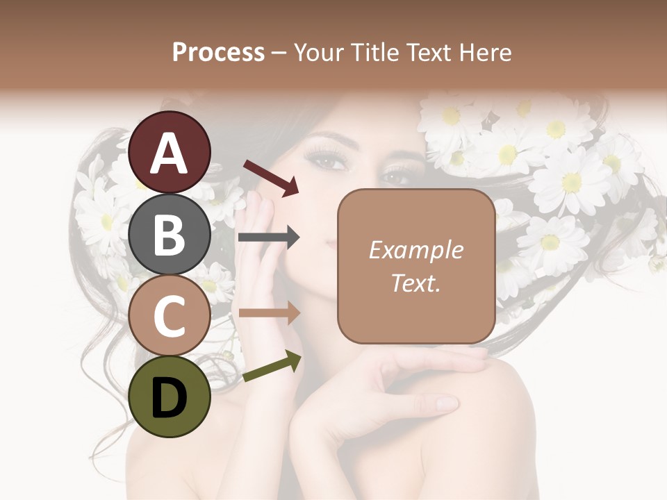 Chamomile Glamour Brown Hair PowerPoint Template