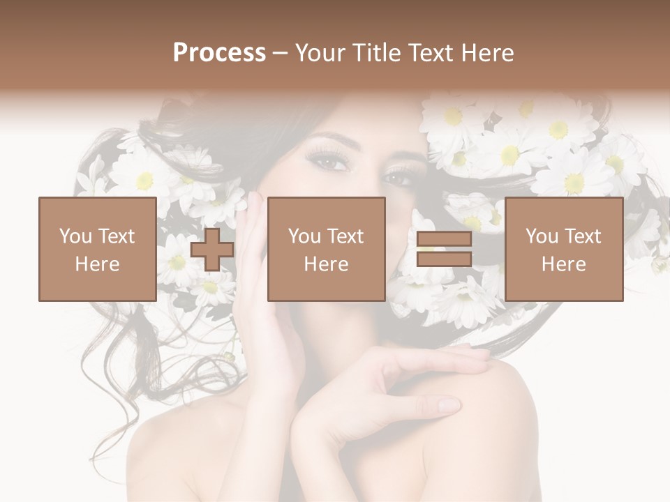 Chamomile Glamour Brown Hair PowerPoint Template