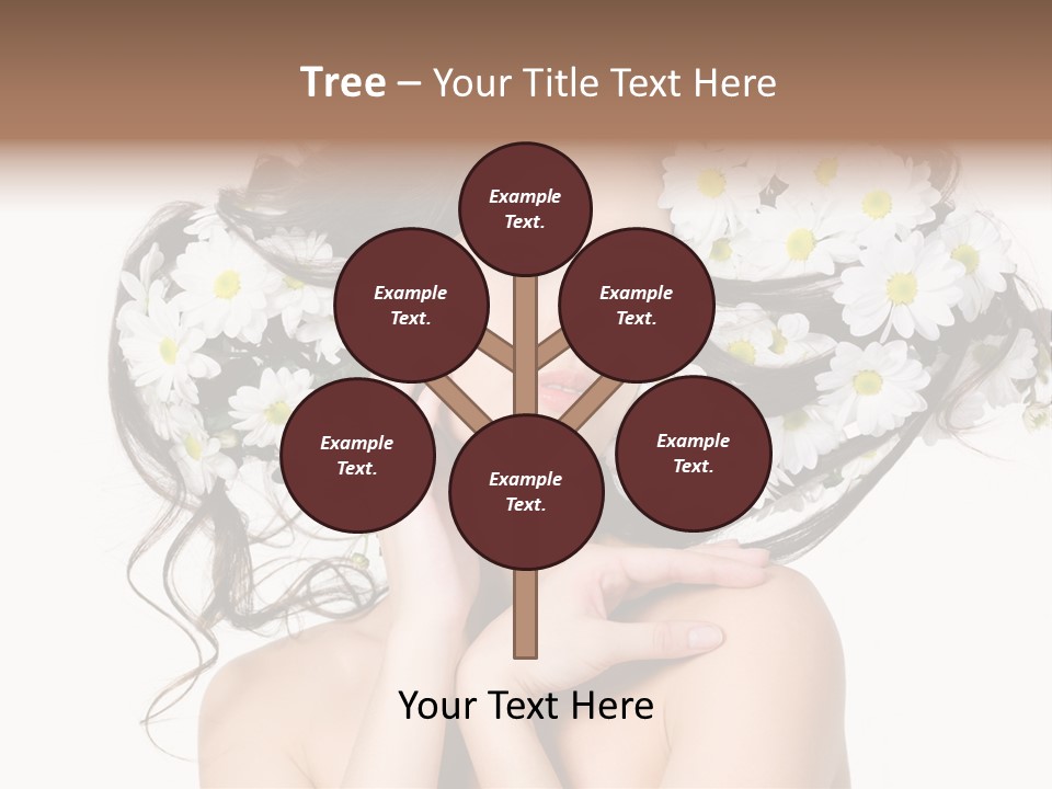 Chamomile Glamour Brown Hair PowerPoint Template