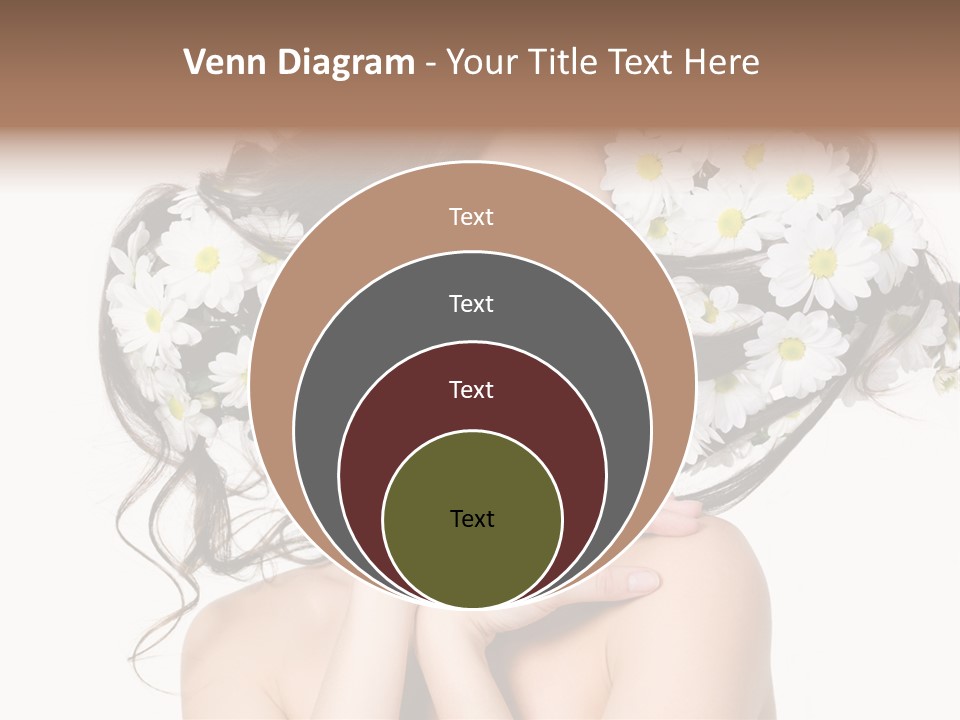Chamomile Glamour Brown Hair PowerPoint Template
