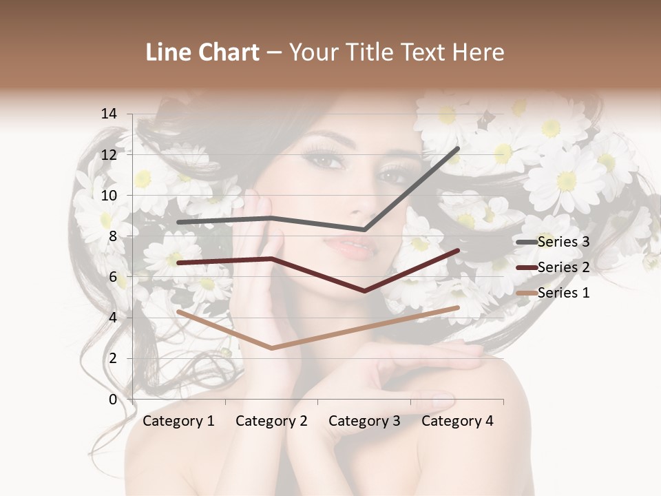 Chamomile Glamour Brown Hair PowerPoint Template