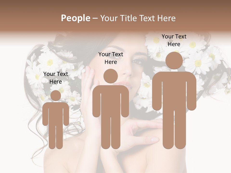 Chamomile Glamour Brown Hair PowerPoint Template