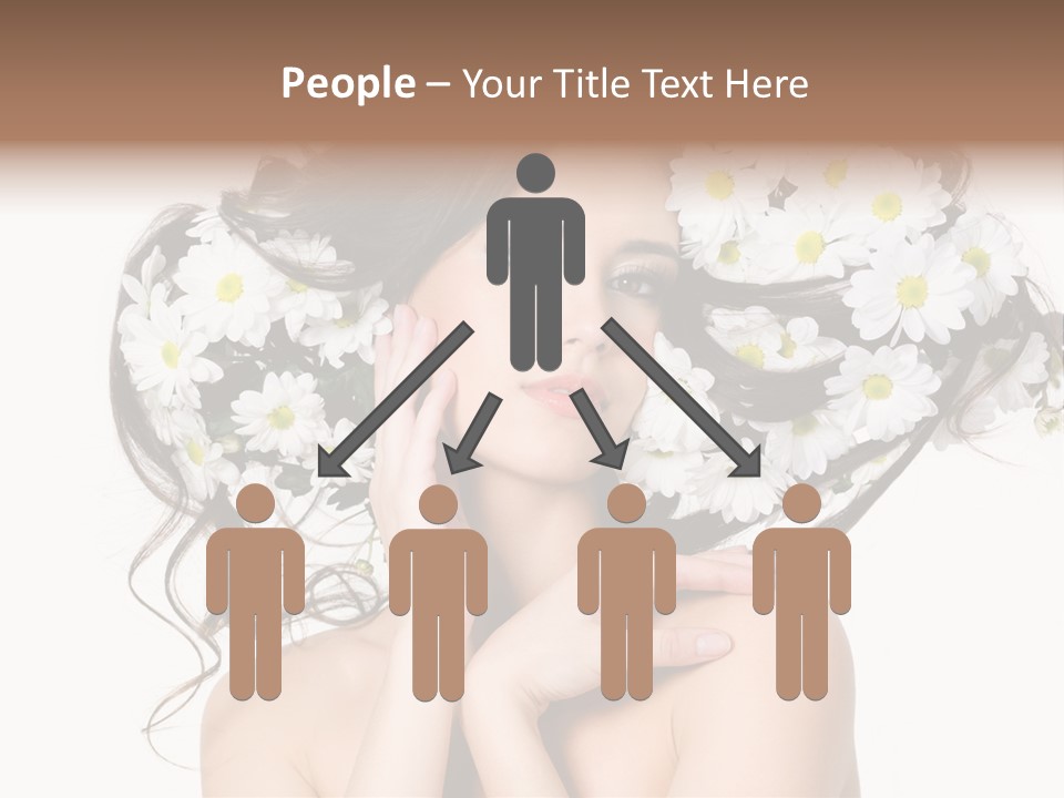 Chamomile Glamour Brown Hair PowerPoint Template