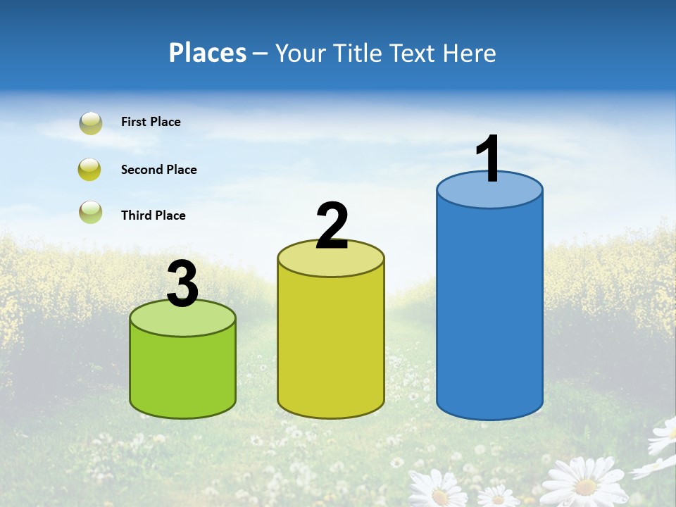 Wildflower Horizon Scene PowerPoint Template