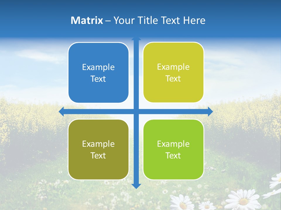 Wildflower Horizon Scene PowerPoint Template