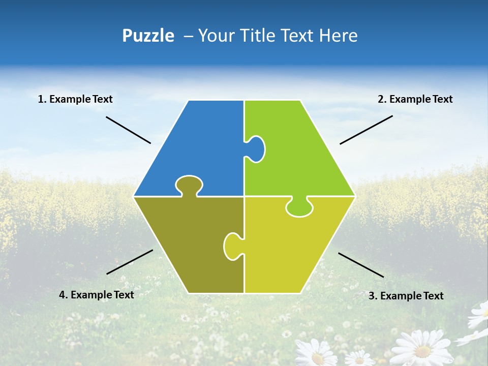 Wildflower Horizon Scene PowerPoint Template