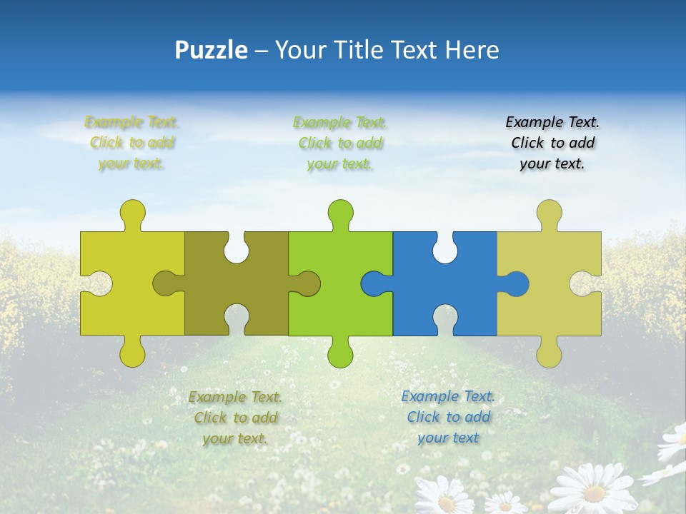 Wildflower Horizon Scene PowerPoint Template