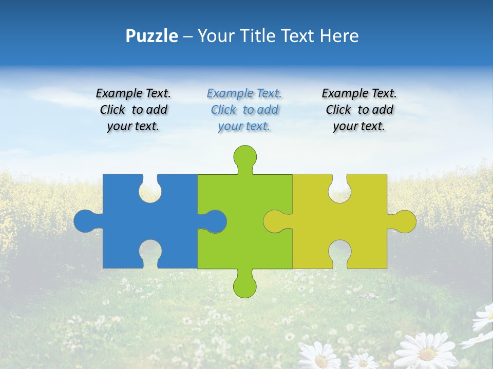 Wildflower Horizon Scene PowerPoint Template