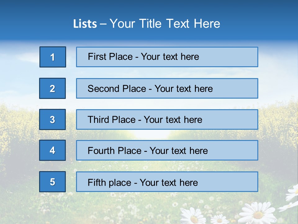 Wildflower Horizon Scene PowerPoint Template