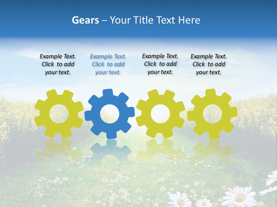 Wildflower Horizon Scene PowerPoint Template