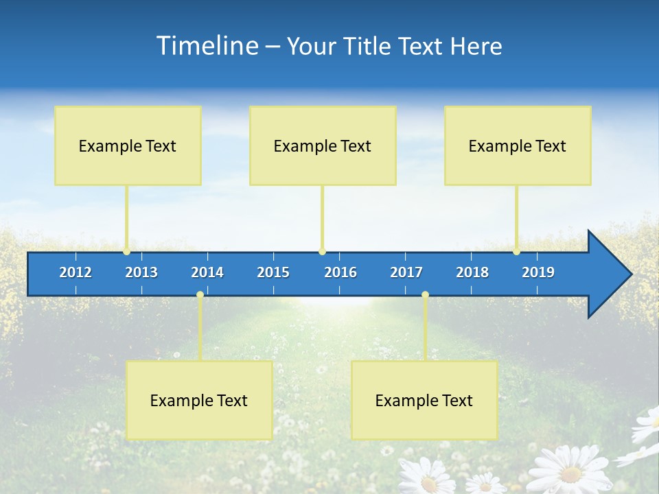 Wildflower Horizon Scene PowerPoint Template