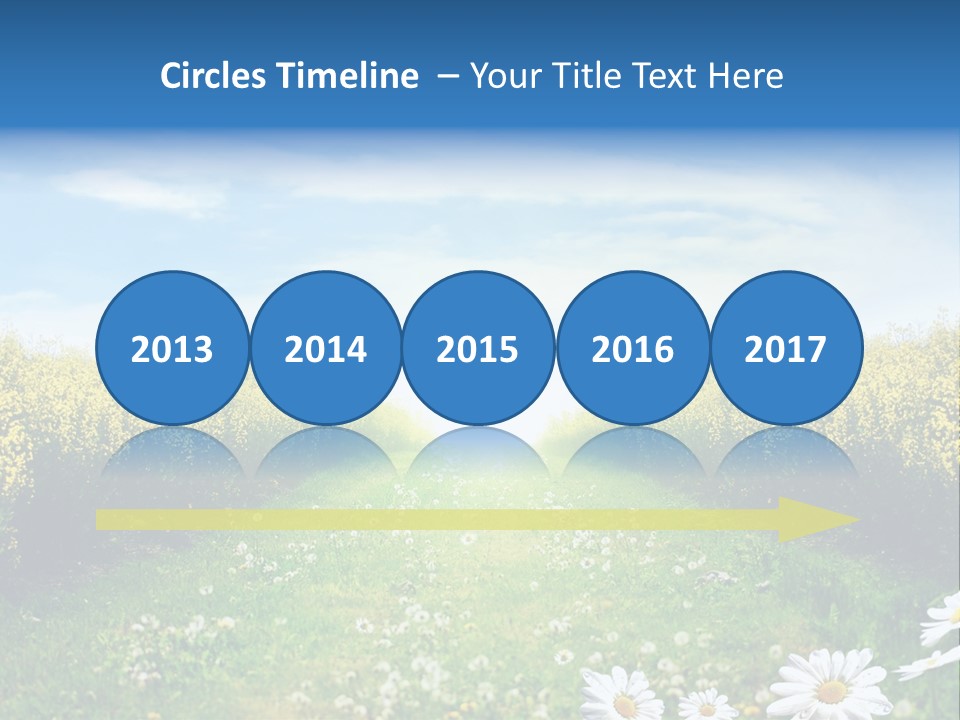 Wildflower Horizon Scene PowerPoint Template