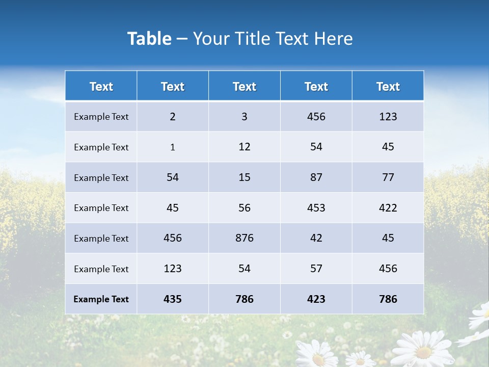 Wildflower Horizon Scene PowerPoint Template