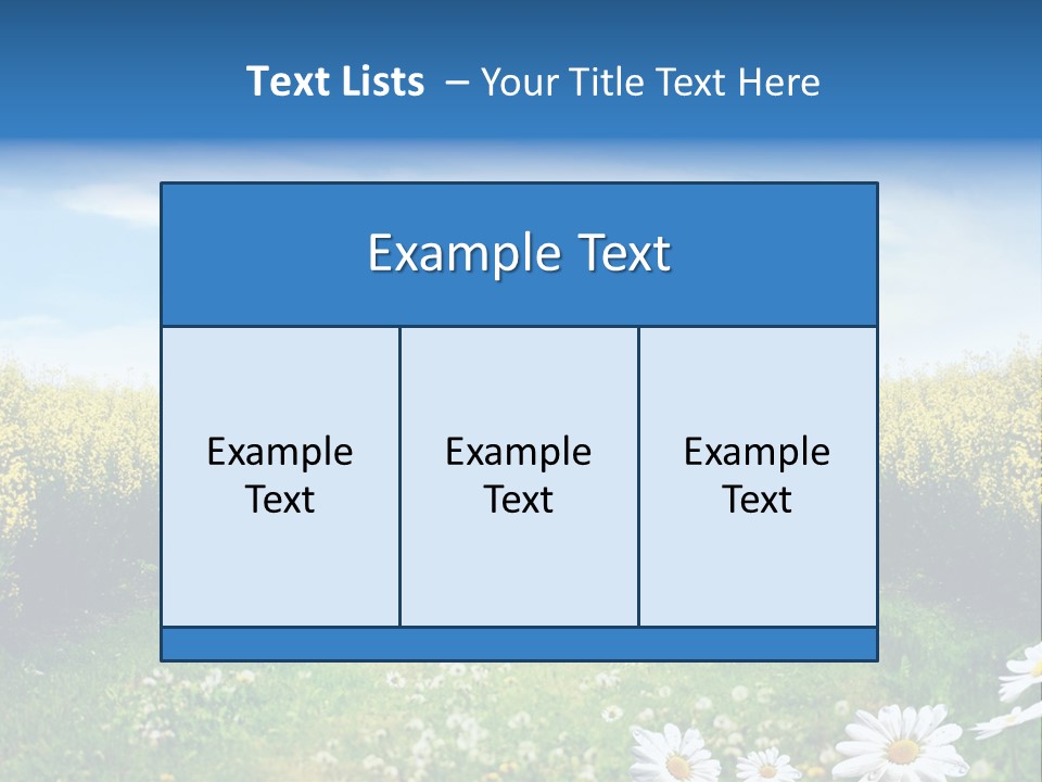 Wildflower Horizon Scene PowerPoint Template