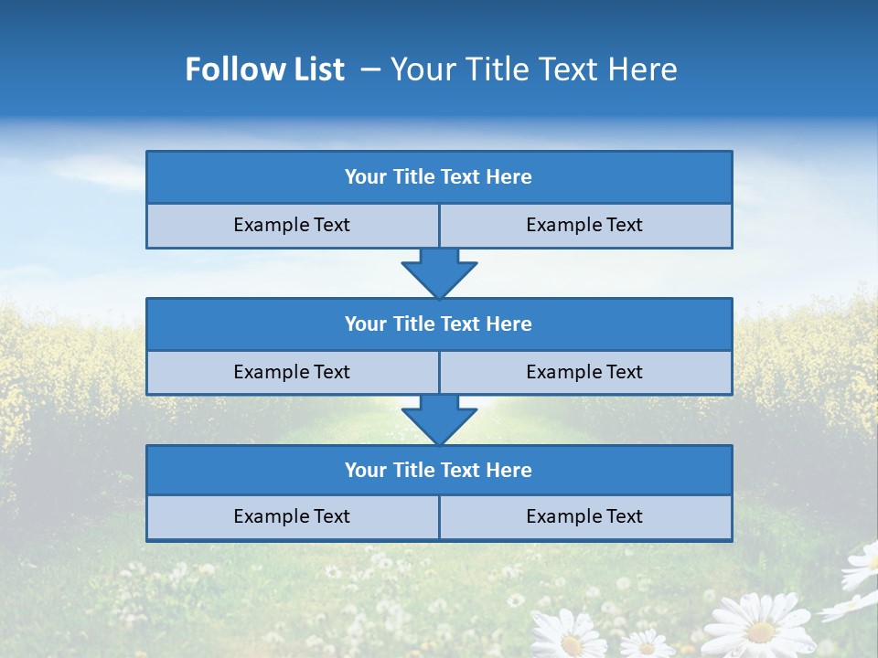 Wildflower Horizon Scene PowerPoint Template