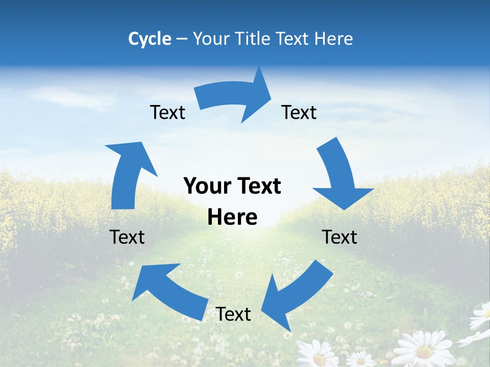 Wildflower Horizon Scene PowerPoint Template