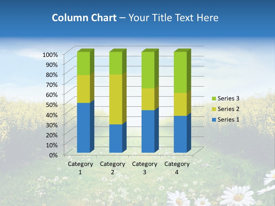 Wildflower Horizon Scene PowerPoint Template