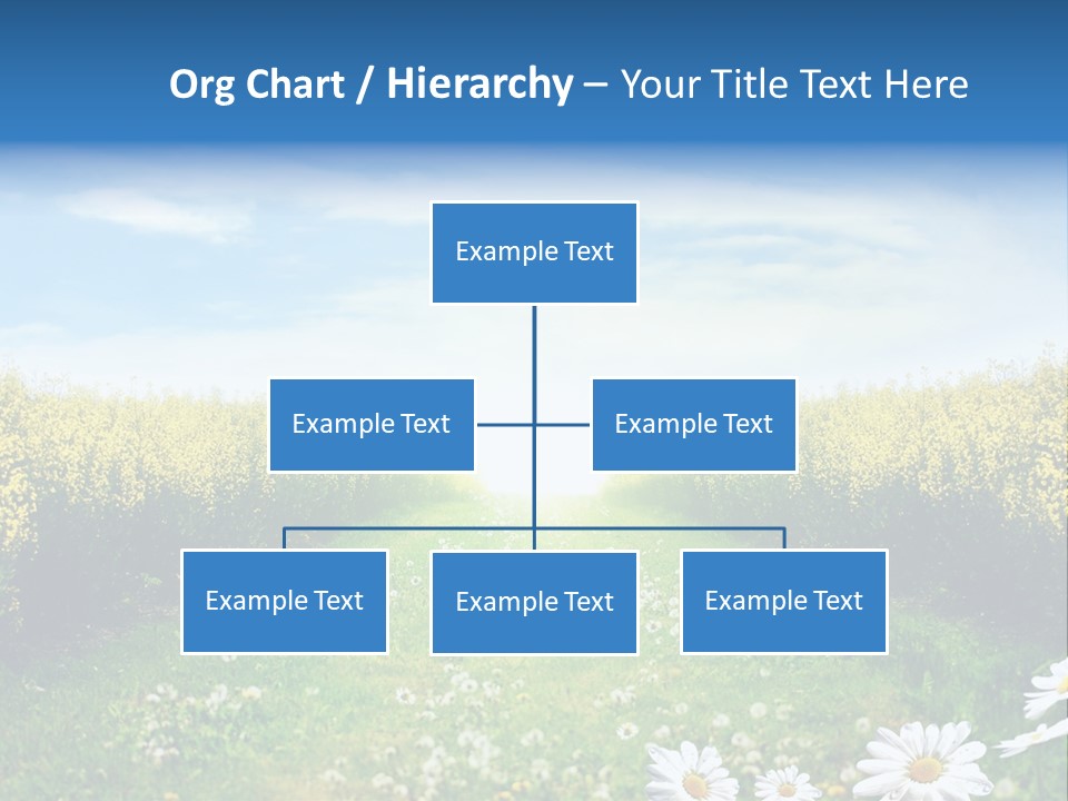 Wildflower Horizon Scene PowerPoint Template