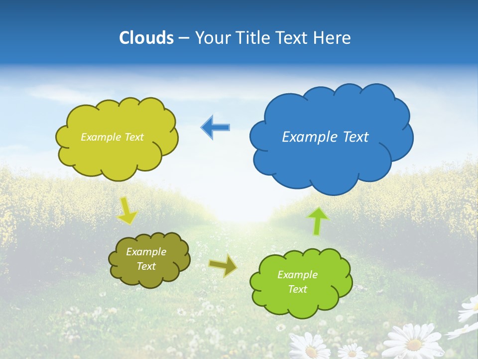 Wildflower Horizon Scene PowerPoint Template