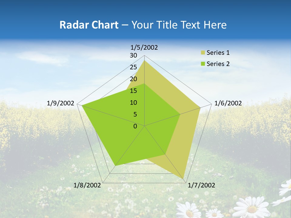 Wildflower Horizon Scene PowerPoint Template