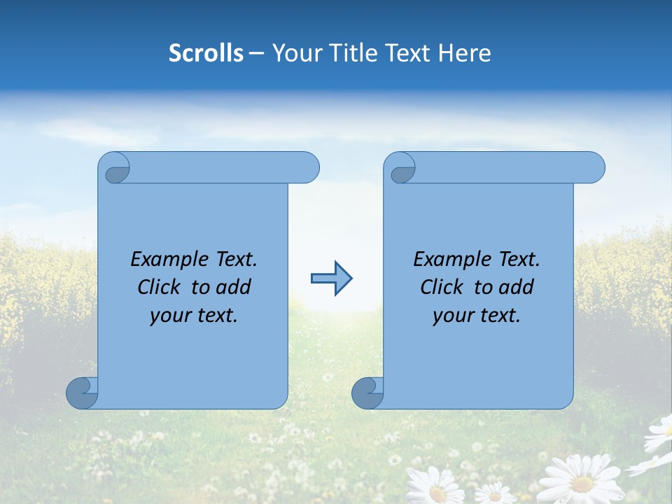 Wildflower Horizon Scene PowerPoint Template