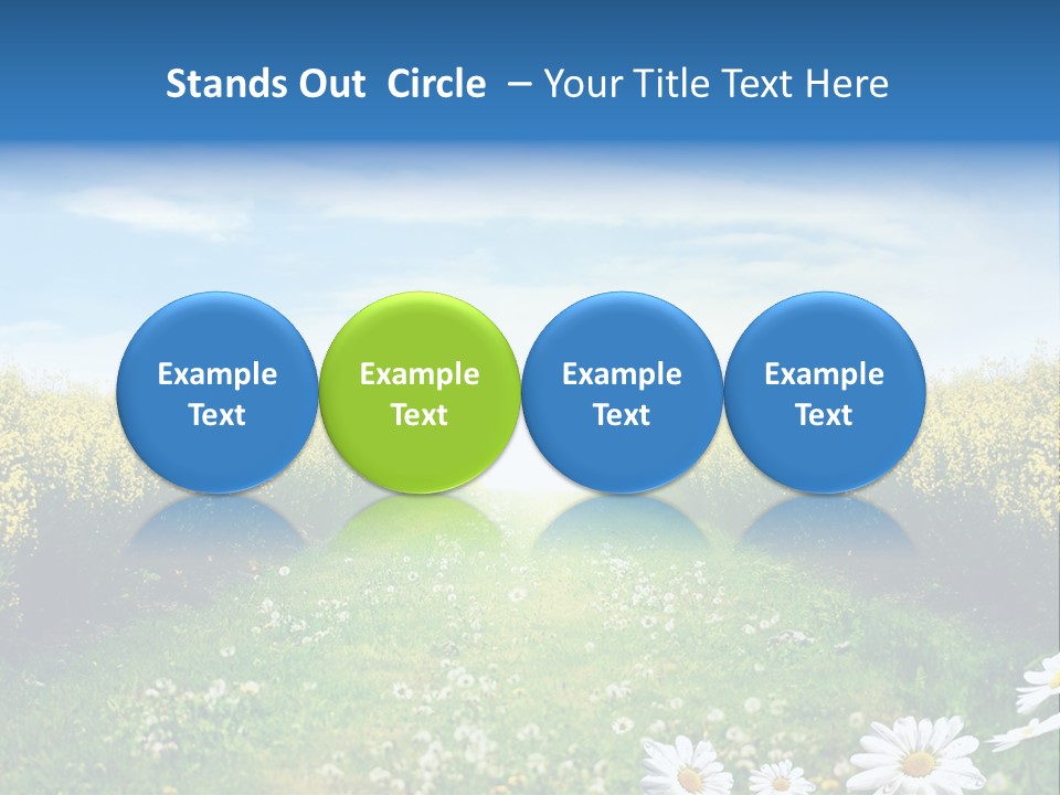 Wildflower Horizon Scene PowerPoint Template