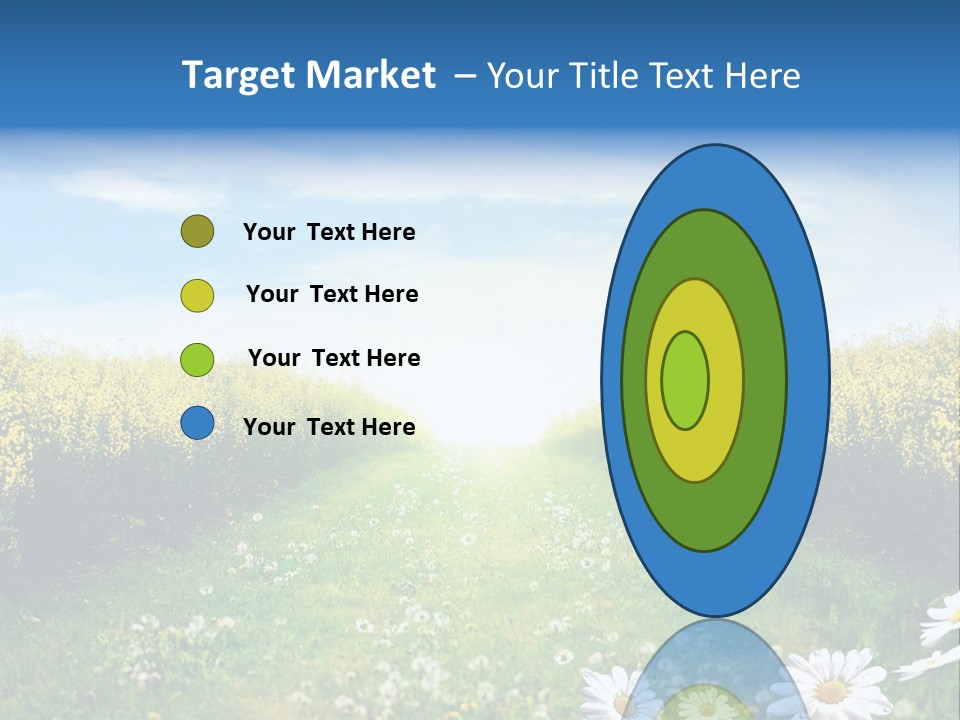 Wildflower Horizon Scene PowerPoint Template