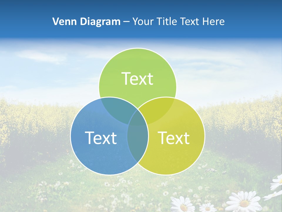 Wildflower Horizon Scene PowerPoint Template