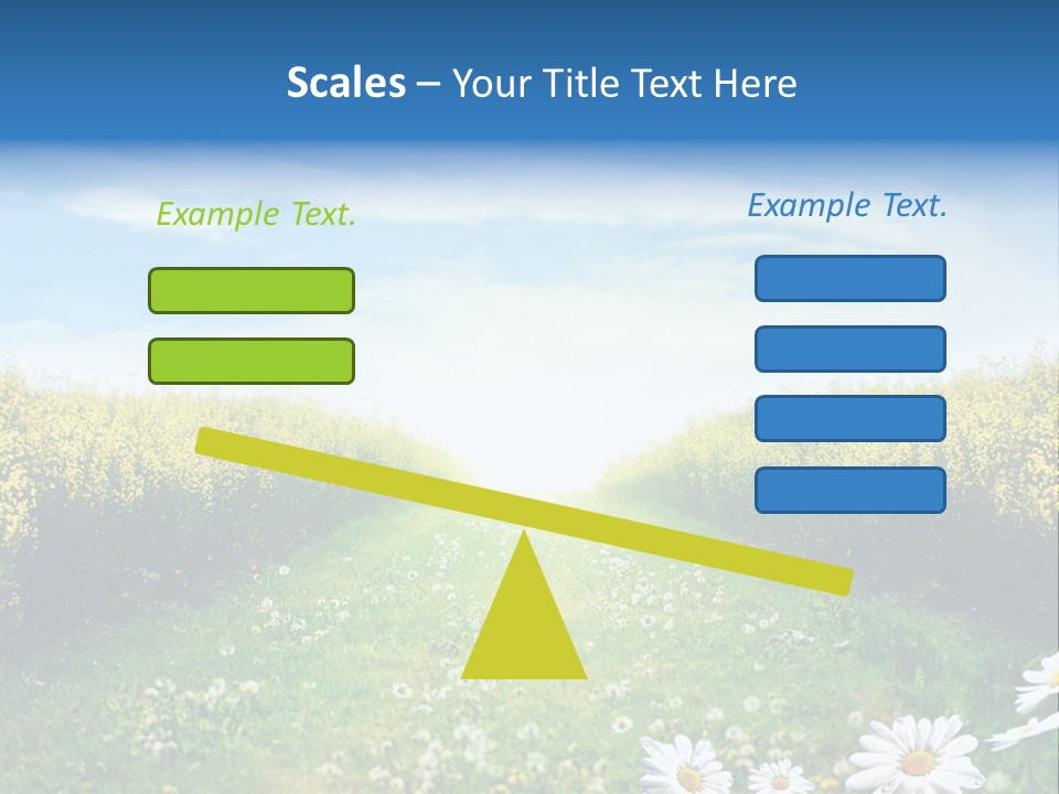 Wildflower Horizon Scene PowerPoint Template