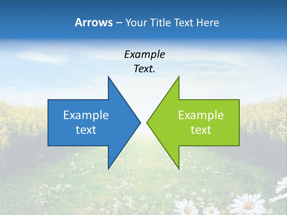 Wildflower Horizon Scene PowerPoint Template