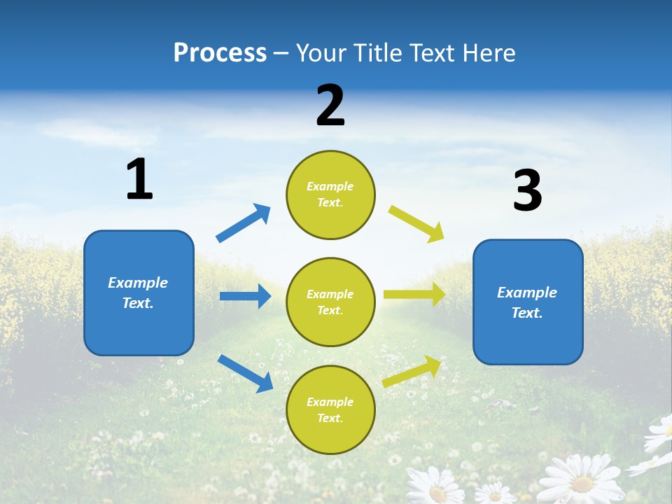 Wildflower Horizon Scene PowerPoint Template