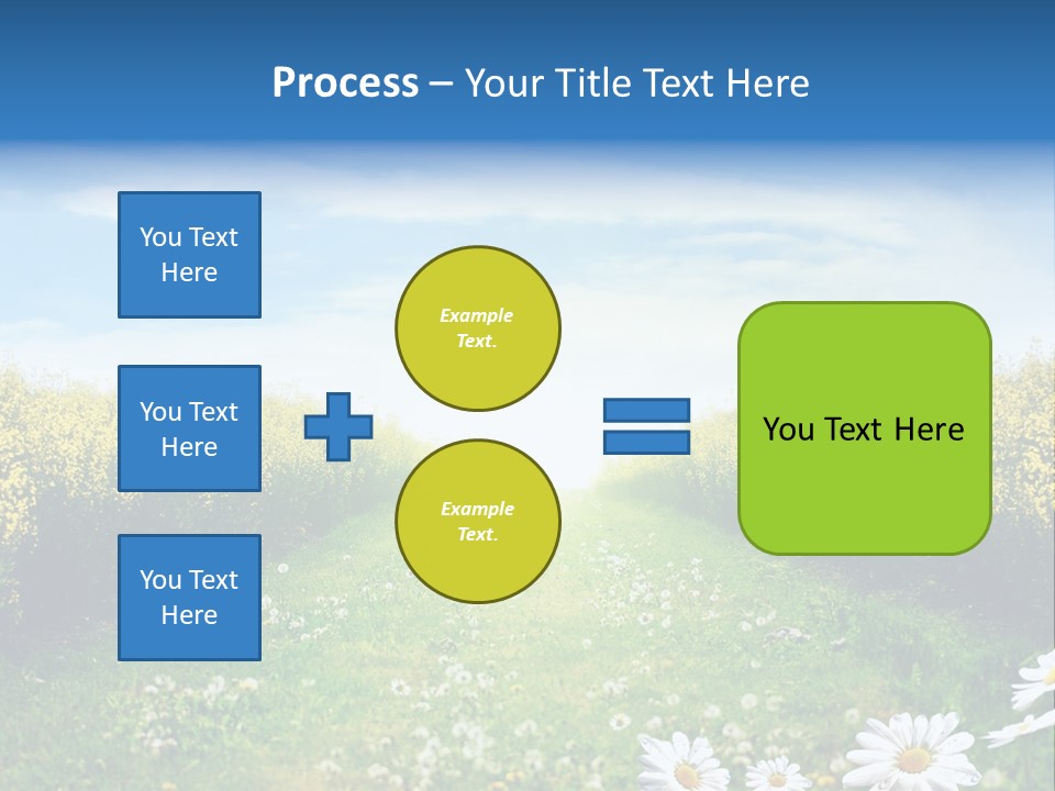 Wildflower Horizon Scene PowerPoint Template