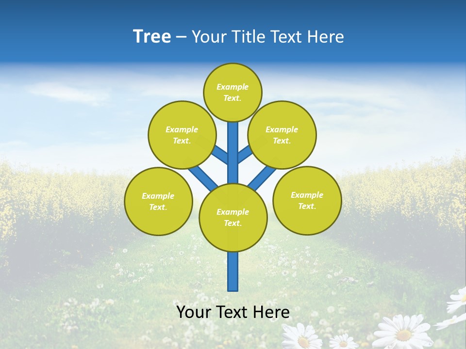 Wildflower Horizon Scene PowerPoint Template