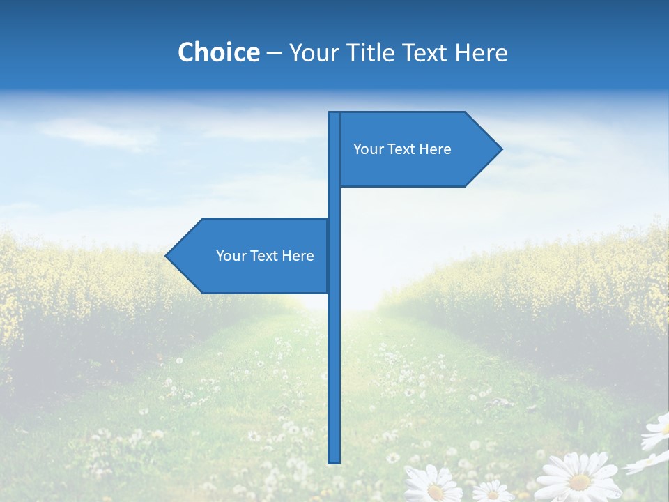 Wildflower Horizon Scene PowerPoint Template