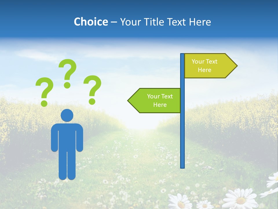 Wildflower Horizon Scene PowerPoint Template
