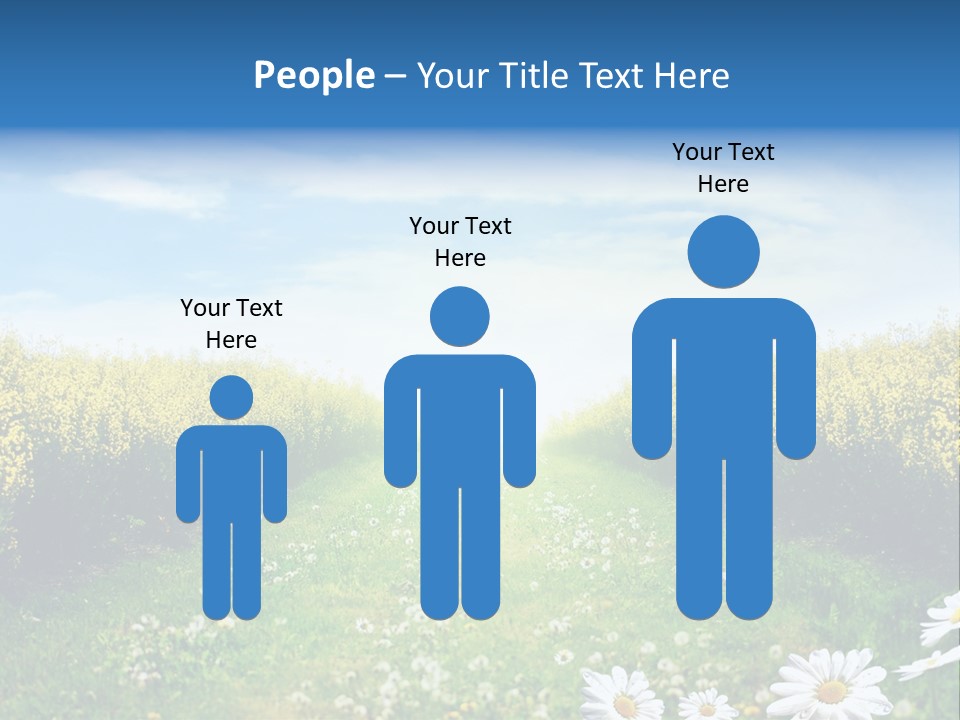 Wildflower Horizon Scene PowerPoint Template