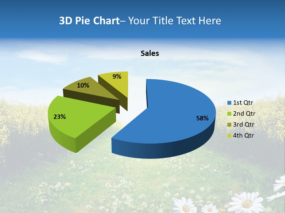 Wildflower Horizon Scene PowerPoint Template