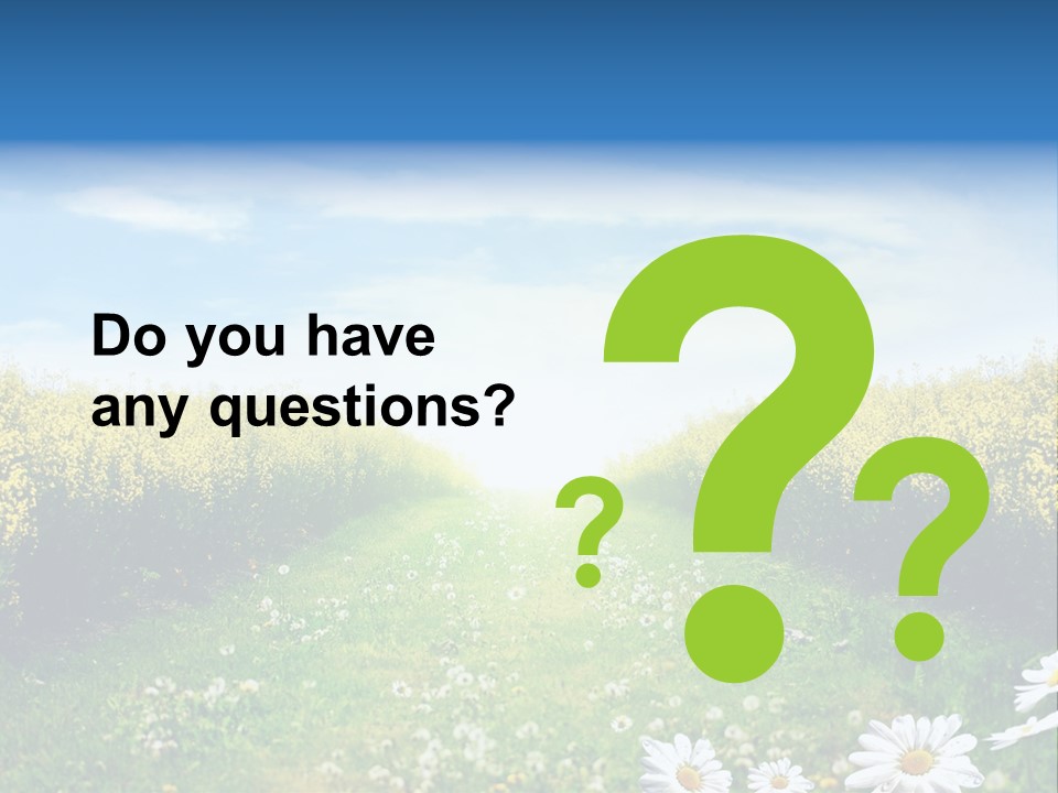 Wildflower Horizon Scene PowerPoint Template